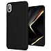 Produktbild UTECTION Premium Liquid Silicone Case für iPhone XS MAX 6.5" - Wie die Original Silikon Hülle - Innenseite mit weichem Flanell - Hochwertige Handyhülle Cover in Matt Schwarz