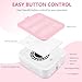 LIONVISON Nail Dust Collector for Acrylic: 120W Professional Nails Dust Collector With Reusable HEPA Filter For Home Salon Use - Portable 3 Speed Vacuum DIY Manicure For Nail Art Beginners (Pink)