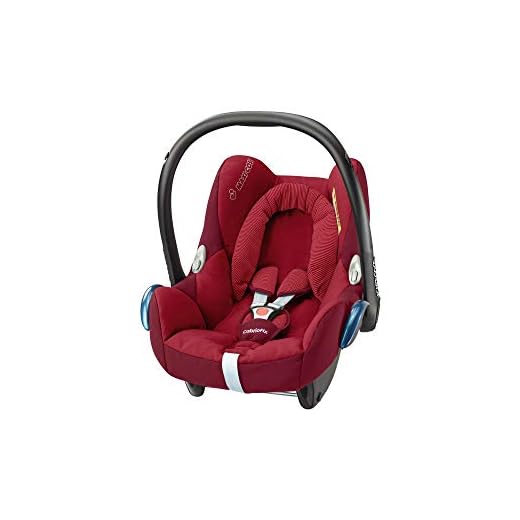 Maxi-Cosi CabrioFix, Silla de auto, reclinable y seguro para bebé, 0-12 meses, 0-13 kg, Robin Red (rojo)