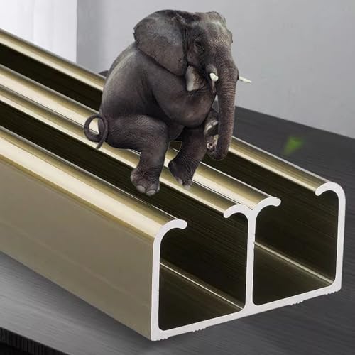 Kit de hardware para puerta corrediza oculta de clóset, riel retráctil, 1 m, alta resistencia, para baño y oficina miniatura 1