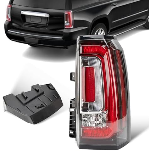 FOMIUZY Tail Lights Assembly Fit GMC Yukon XL Denali SLE SLT 2015 2016 2017 2018 2019 2020 Rear LED Right Passenger Side Taillight Brake Turn Signal Back Up Bulb Replaces GM2801268 84536243 23380460 Cover