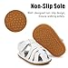 Neband Baby Girl Boy Sandals, Premium Soft Anti-Slip Sole Infant Baby Sandals 3-6Months Summer Casual Beach Shoes Bowknot Princess Dress Flats Prewalker First Walker Shoes