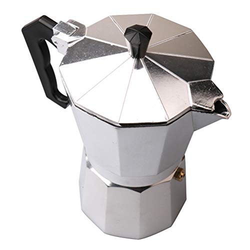 Doitool Coffee Kettle, Aluminium Mocha Coffee Pot Tea Pot European Style Coffee Maker Octagonal Coffee Percolator (3Cup, 150Ml) #TOP4