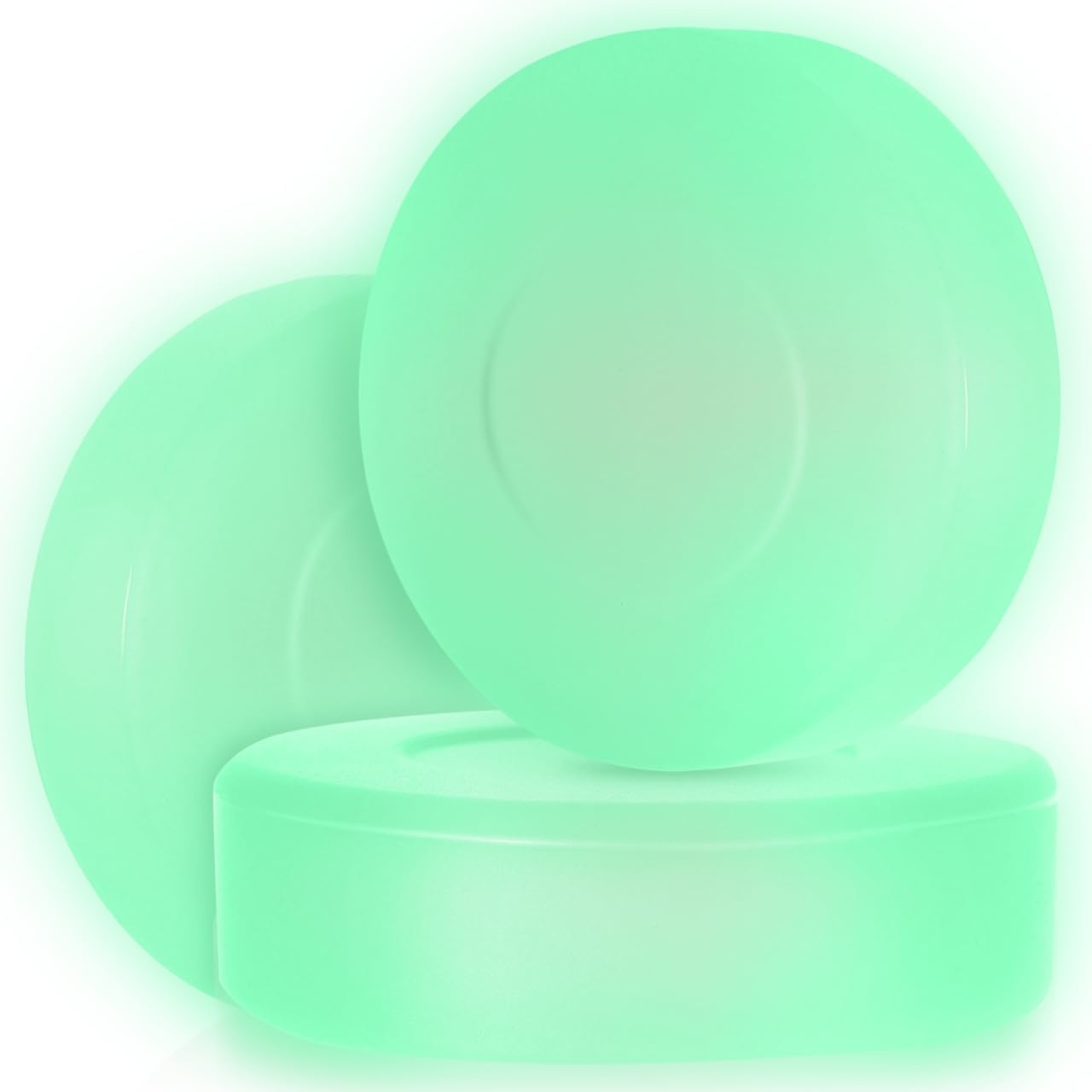 Mipcase Puck Set of 3 Light up Ice Hockey Pucks for Training and Night Play Durable PVC Material Smooth Surface