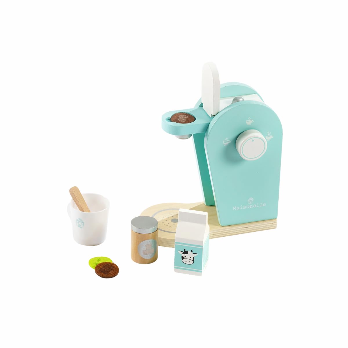 Jeu D'imitation Cuisine Enfant Jouet Machine à Café Hape - Jeu D'Imitation Enfant 2 Ans Cafetière Tasse Capsule Lait Sucre Machine Café Jouet