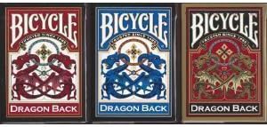 BICYCLE (Bicycle) DRAGON BACK (Dragon back) Playing Cards red / blue / gold 3 deck shrink pack (japan import)