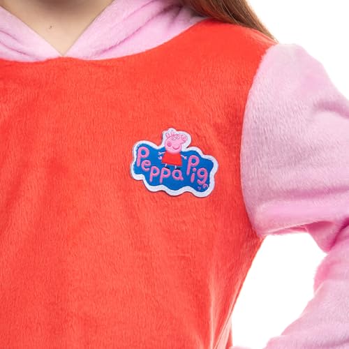 INTIMO Peppa Pig Raglan Nightgown Toddler Girls' Hooded Fleece Long Sleeve Pullover Pajama Gown2