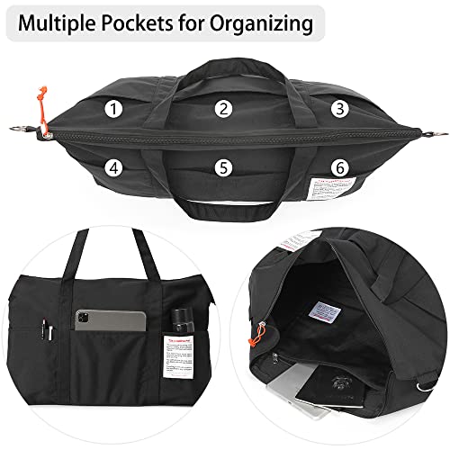 Weekender Bags For Women, Scandihome Travel Duffel Bags With Trolly Sleeve, Shoulder Carry On Overnight Bag Foldable Gym Bag Crossbody Bag With Adjustable Strap For Travelling, Sports, Hospital #TOP2