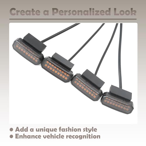 VAINELY 4Pcs Universal Clip on Car LED Amber Front Grille Light, with Wiring Harness and Fuse Adaptor, Upgraded Buckle Grille Lights Compatible with Most Truck and Pickup, Yellow by VAINELY - Image 6