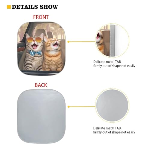 Pare-soleil de voiture chat amusant pliable pour bloquer les UV - 4