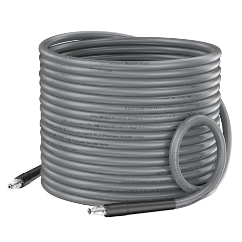 DANCINGBOAR 10M Pressure Washer Hose for Bosch AQT Series, Super Flexible Replacement Extension Water Clean Pipe 3600PSI, Pressure Washer Accessories for Bosch Click Type Plug Quick Connector