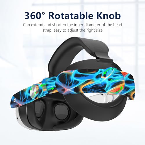 Comfort Head Strap Compatible with Meta Quest 3/Quest 3s, Pressure-Free Adjustable Elite Strap Replacement, Lightweight VR Headset Strap (No Battery) - Thumbnail 3