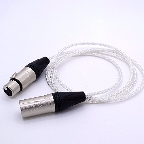 Gagacocc Diy 4.5M (15Feet) 4 Pin Xlr Male To Female Balanced Audio 8 Cores 5N Pcocc Silver Plated Upgrade Cable Audio Connection Headphone Extension Cable #TOP25