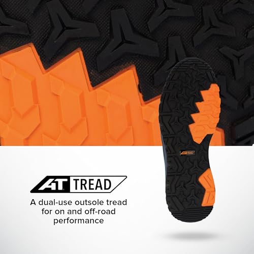 New Balance Composite Toe Safety Shoe for Men Speedware - Slip Resistant, Puncture Resistant, Electrical Hazard, Grey/Orange, 7 Medium