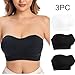 Women's 3 Packs Strapless Bras Large Bust Convertible Wireless Comfort Bra Non-slip Push-Up & All-Day Breathability White