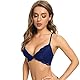 SHEKINI BH Damen Bralette Tiefer Ausschnitt Abnehmbare Gepolsterung Spitzen Bustier Vorderverschluss Bequemer Bügelloser Bralette Top Sexy Unterwäsche Dessous in Blau, Größe L