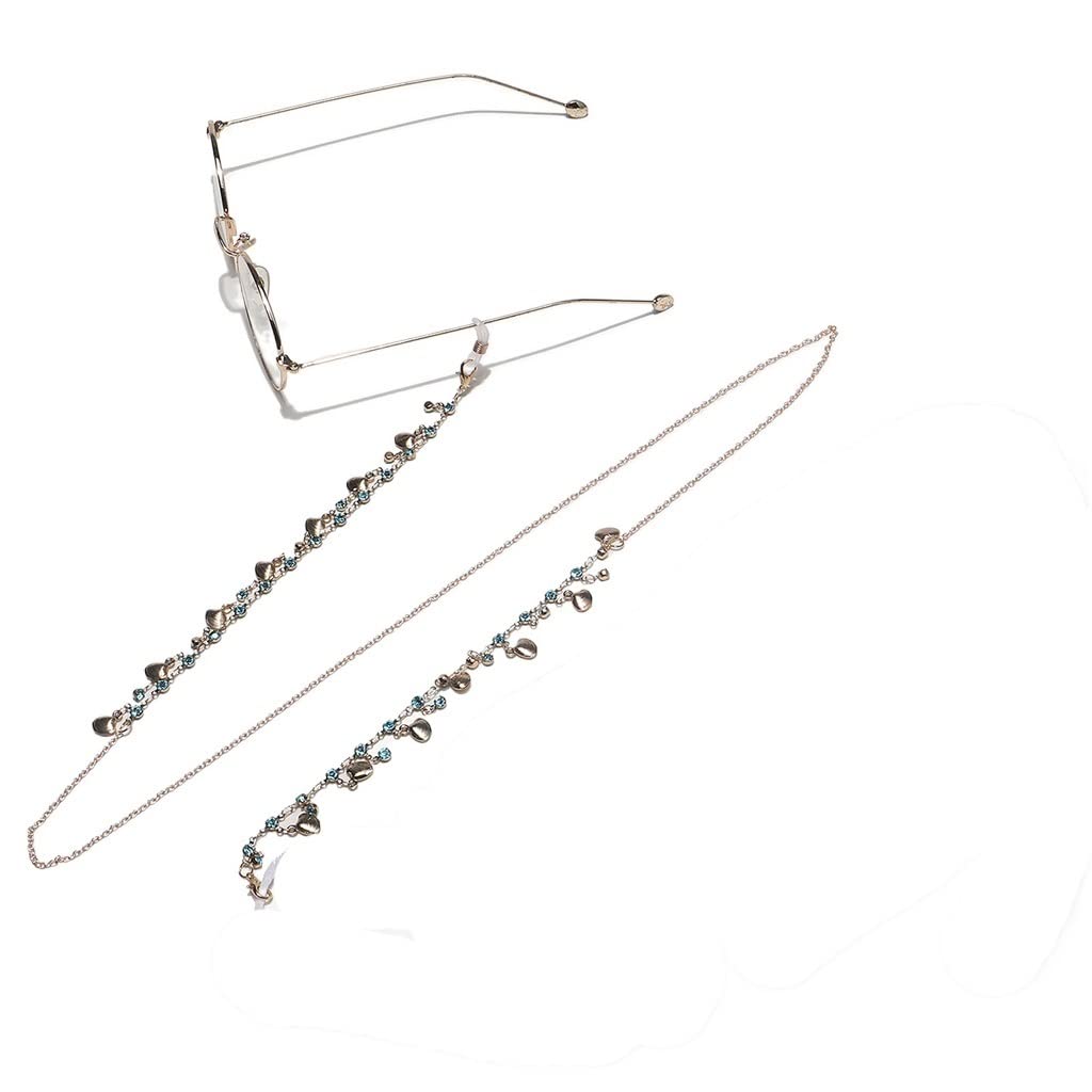 Kette Gold Strass Brillenkette Lesebrille Anti-verlorene Kette (D Talla ?nica)