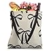Large Cream and Black Bows Coquette Print Tote Bag