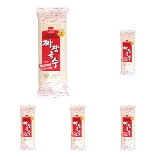 WANG - Getrocknete Nudeln für Jjajangmyeon - (1 X 453 G) (Packung mit 5)