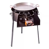 Bilake Barbacoa portátil | Paellero | Parrilla Barbacoa | Barbacoa carbón y leña | Quemador de Gas | Paellero Gas | Barbacoa Redonda