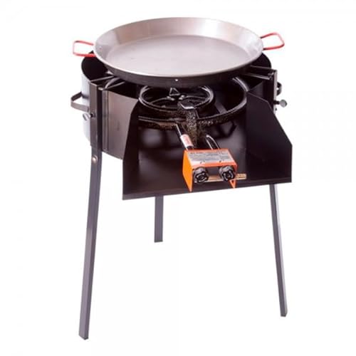 Bilake Barbacoa portátil | Paellero | Parrilla Barbacoa | Barbacoa carbón y leña | Quemador de Gas | Paellero Gas | Barbacoa Redonda