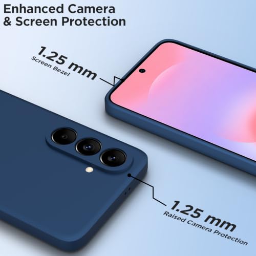 Image of Outlouders Back Cover for Samsung Galaxy A37 5G | Camera Protection | Durable Soft Matte Silicone Bumper Case (Blue)
