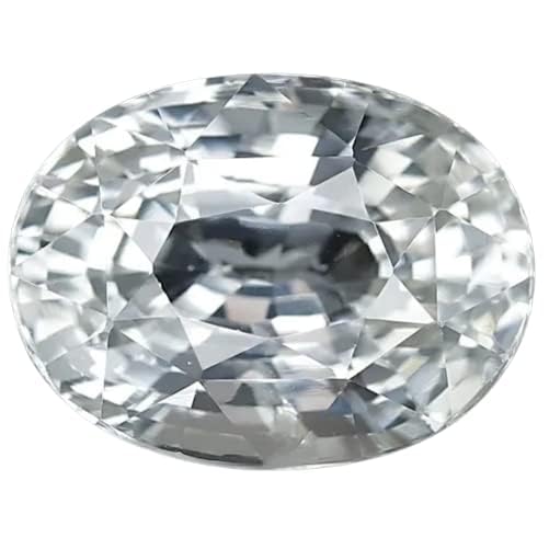 Saphir blanc naturel de 9,25 carats certifié en laboratoire en vrac
