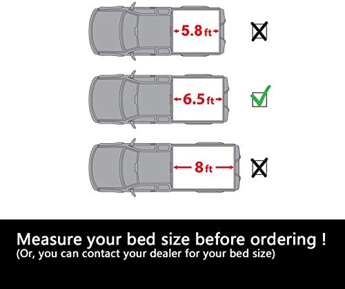 Gevog Soft Roll-Up Truck Bed Tonneau Cover Assembly Replacement For 2014-2018 Silverado Sierra 1500, 2015-2018 Silverado Sierra 2500Hd 3500Hd 6.5' (78.8"-78.9") Fleetside Bed #TOP6