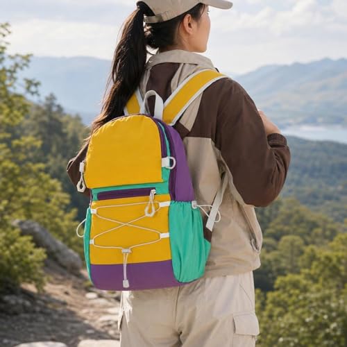 Sac à dos décontracté en nylon jaune Sharplace pour cyclisme