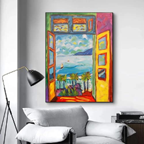 Peinture Matisse colorée sur toile de qualité supérieure 60x80 cm