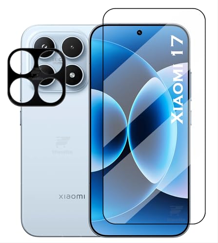 Image of WonRia [1+1 Tempered Glass Compatible with Xiaomi Mi 17 5G with 3D Camera Glass Protector 9H Hardness Screen Guard Protector - (Pack of 2)
