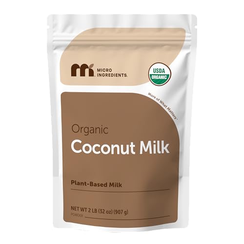 Micro Ingredients Organic Coconut Milk Powder, 2 Lb | Plant-Based Creamer for Coffee, Tea & Smoothies | Rich & Creamy, Easy Mixing | Non-GMO, Gluten-Free, Keto & Paleo Friendly