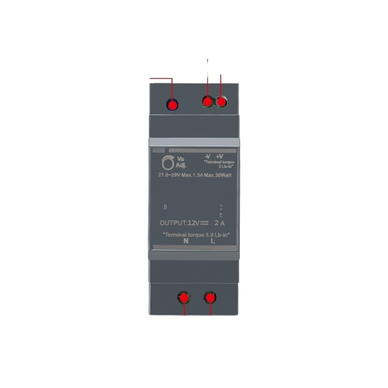 C.A. de la série 30W d'alimentation d'énergie de commutation de rail DIN à C.C 100-240VAC 12V 24VDC(24V)