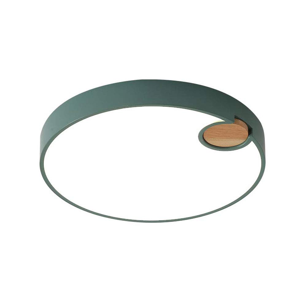 Lustre LED moderne rond vert réglable en trois couleurs pour plafond - 8