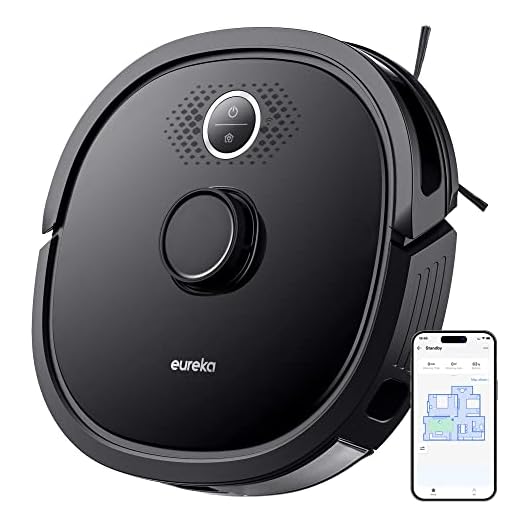EUREKA Robotic Vacuum Cleaner, NER650 2000Pa Robot Vacuum with LDS Navigation, Smart Mapping and Wi-Fi Connected, Robot Vacuum Cleaner for Carpet Floor with Alexa Google Assistant Black