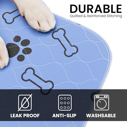 Image of Buddy's Best Washable Pee Pads for Dogs - Medium (Round 36 inch) - Ultra-Absorbent, Non-Slip, Ideal for Training, Incontinence - (2-Pack) + Bonus Grooming Glove