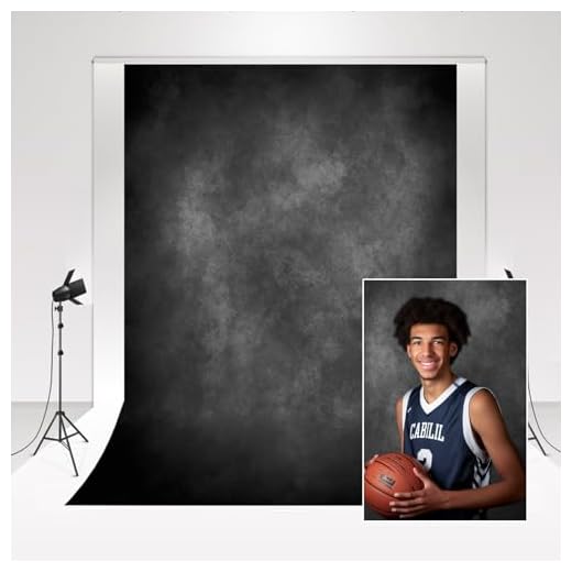 Kate Fondali per fotografia, 1,5 x 2,2 m, gradiente, nero, grigio, nebbia, riviste, pubblicità, servizi fotografici, YouTube, video