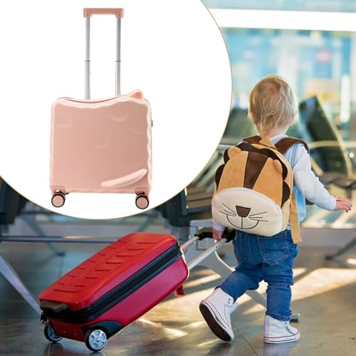 Travel Luggage on A Suitcase with Wheels Boys Girls Gifts Lightweight Comfortable 18 Trolley Luggage, Pink3