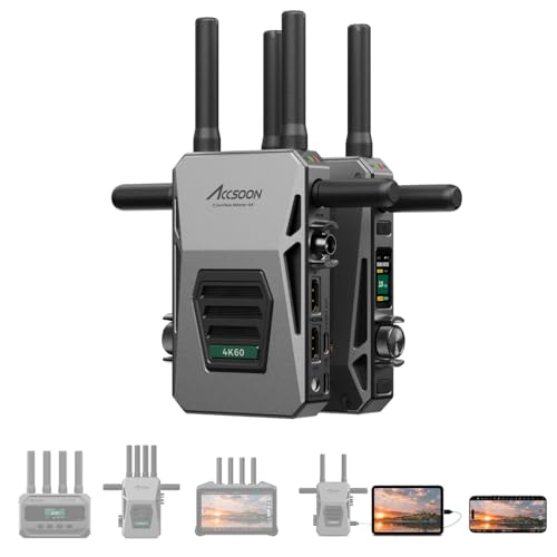 Image of Accsoon CineView Master 4K Lite Wireless SDI HDMI Video Transmission System 4K60 Transmitter&Receiver with Camera Control, 35ms Latency 1200ft Range, 5 Device Monitoring,Pair CineView Master 4K /M7 Pro