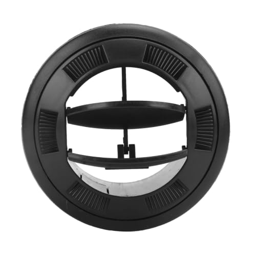 Salida de ventilación universal redonda negra de 75mm para salpicadero de coche 3
