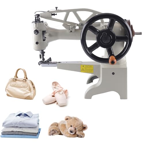 Leather Sewing Machine, Heavy Duty Sewing Machine with 360 Degrees Presser Foot, Efficient Manual Hand Shoe Stitching Repair Mending Machine for Repairing Thick Materials Shoes Leather Bags Tent