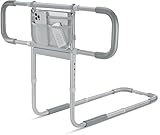 Siebenschläfer Bed Rails for Elderly Adults Safety, Extended Bed Assist Rail for Seniors - Adjustable Side Bed Guard Rails Handle Support Bar with Storage Bag, Fit King Queen Full Twin Beds