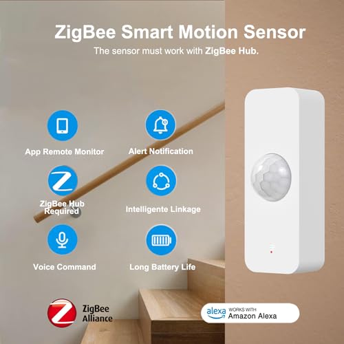 ZigBee Smart Motion Sensor, Intelligent Motion Sensor for Home Security Wireless Motion Sensor with Remote Monitoring App - Image 2