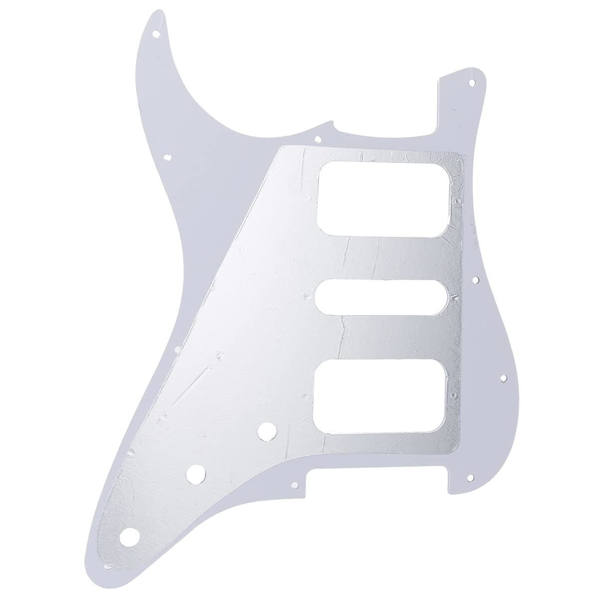 Musiclily HSS 11 Schroefgaten Strat Gitaar Slagplaat voor Fender USA/Mexican Standard Stratocaster Moderne Stijl, 1-laags Crème