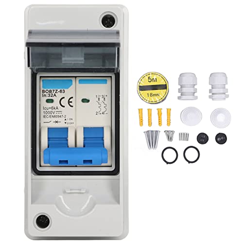 PV Solar Circuit Breaker, 32A 6KA 1000V, DC Disconnect Switch, IP65 Waterproof, #011