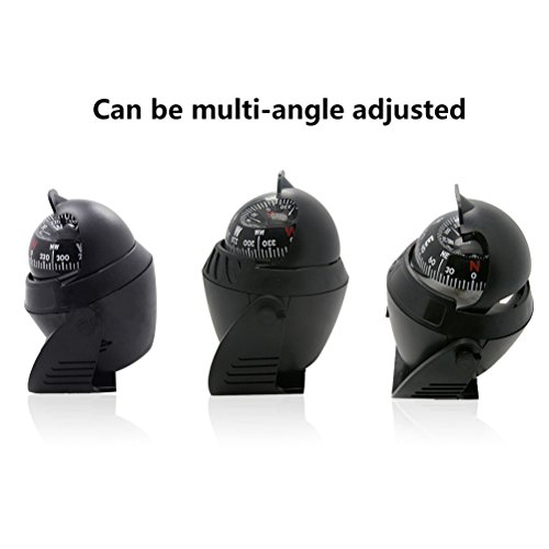 Electronic LED Light Marine Digital Compass Suitable for Car Boat and Truck Black White - Image 5