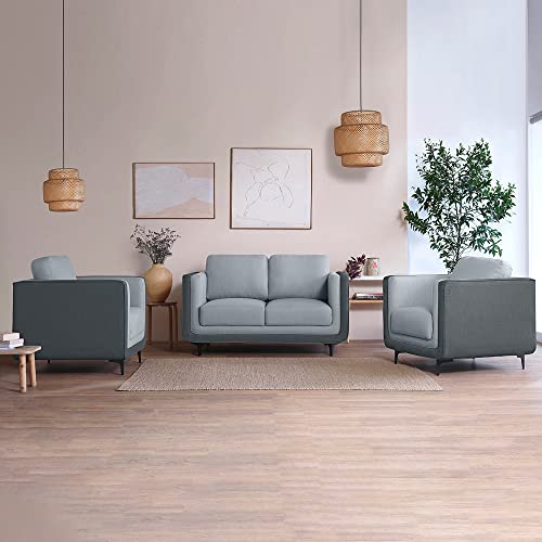 Image of Sleepyhead Mojo - 2+1+1 Seater Sofa Set (Fabric, Cheeky Grey)