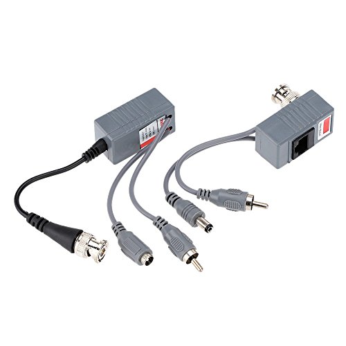 QKP CCTV Camera Audio Video Power Balun Transceiver BNC UTP RJ45 With Audio Video And Power Over CAT5/5E/6 Cable - Quarkscm