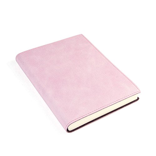Carnet en cuir véritable italien fait main Papuro Capri rose 12x17