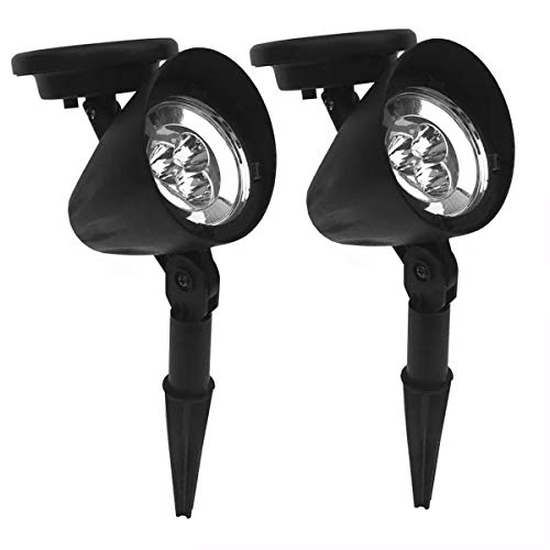 Kit 6 Luminária Solar ABS Espeto de Jardim Refletor Spot LED